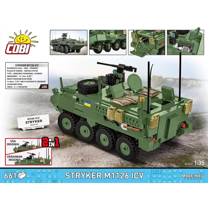 COBI Stryker M1126 ICV (1:35 Maßstab) – Detaillierter Militärfahrzeug-Modellbausatz