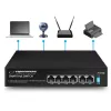 ESPERANZA 6-Port PoE+ Gigabit Switch 65W GOLIATH (4 PoE+ Ports, 2 Uplinks, 12 Gbps, lüfterloses Metall)
