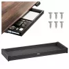 ERGO OFFICE Flache Untertisch-Schublade ER-302 B – Stahl-Schublade mit Gleitführung, Schwarz