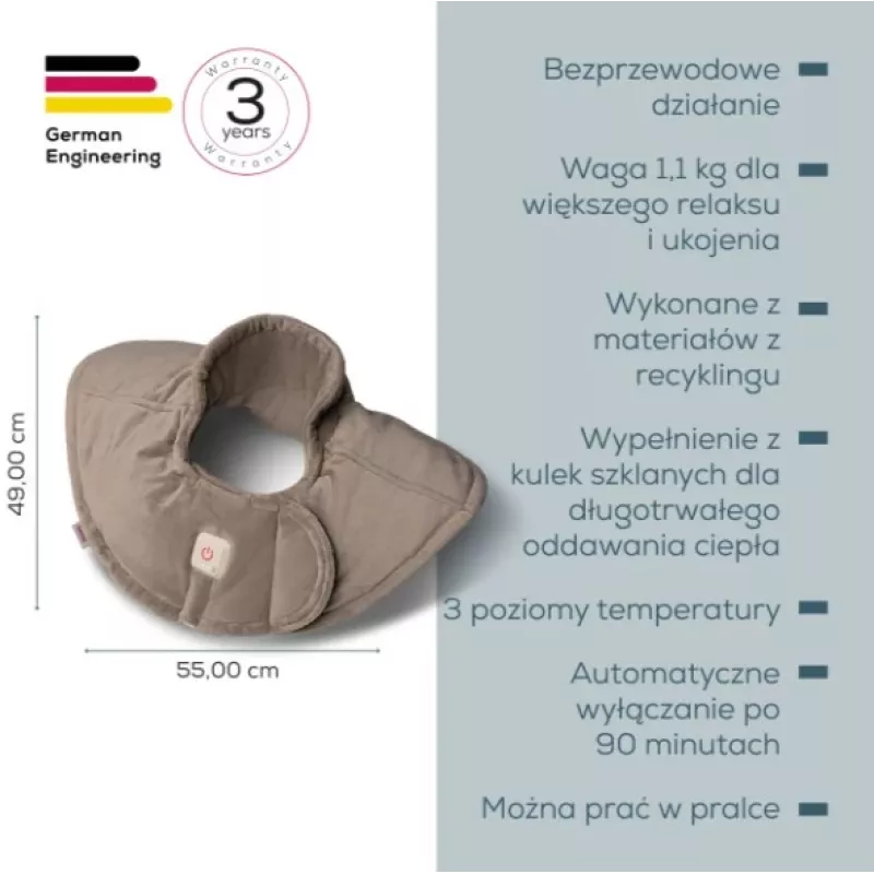 Beurer HK 165 Huggy Wärmekissen Smokey Taupe