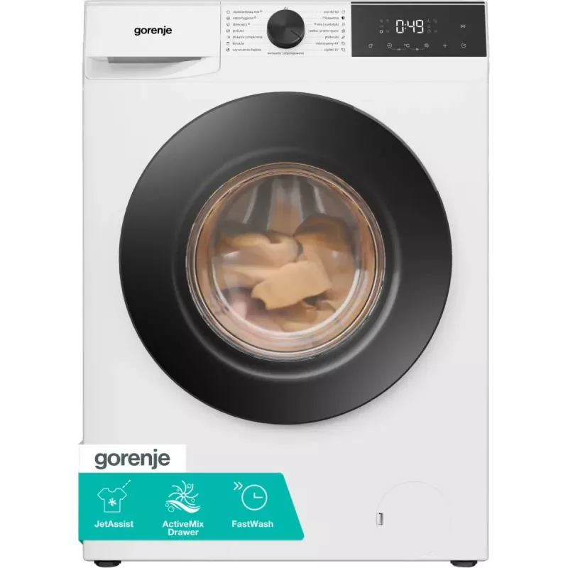 Gorenje WG2P84A32/PL freistehende Waschmaschine mit Frontlader, 8 kg, 1400 U/min, Energieklasse A, Weiß