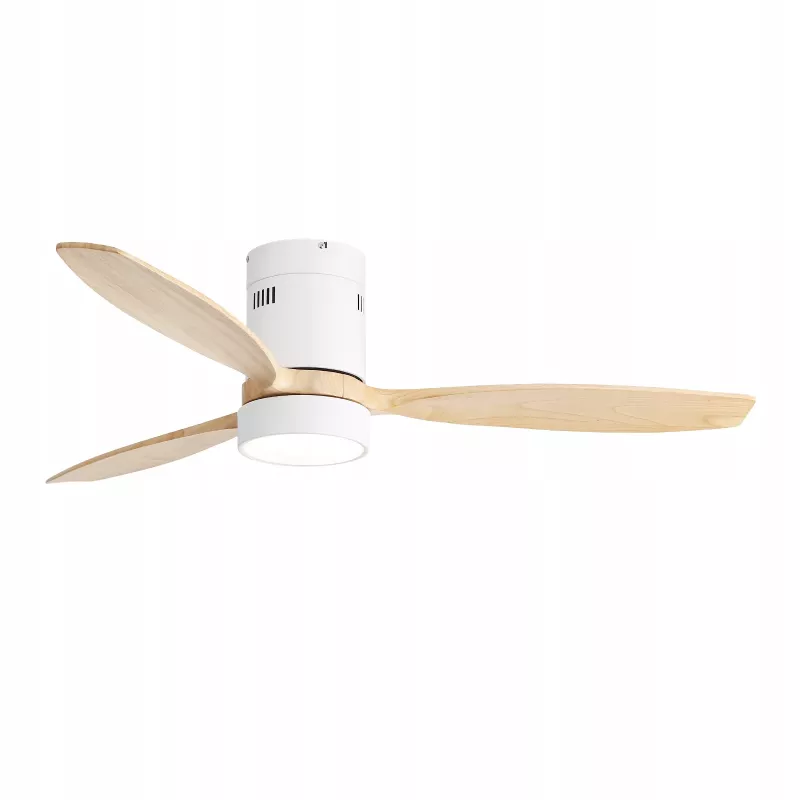 Extralink Nature Flow 52 Smart WiFi Deckenventilator mit Holzflügeln, Gleichstrommotor, LED-Licht, App-Steuerung, 132 cm
