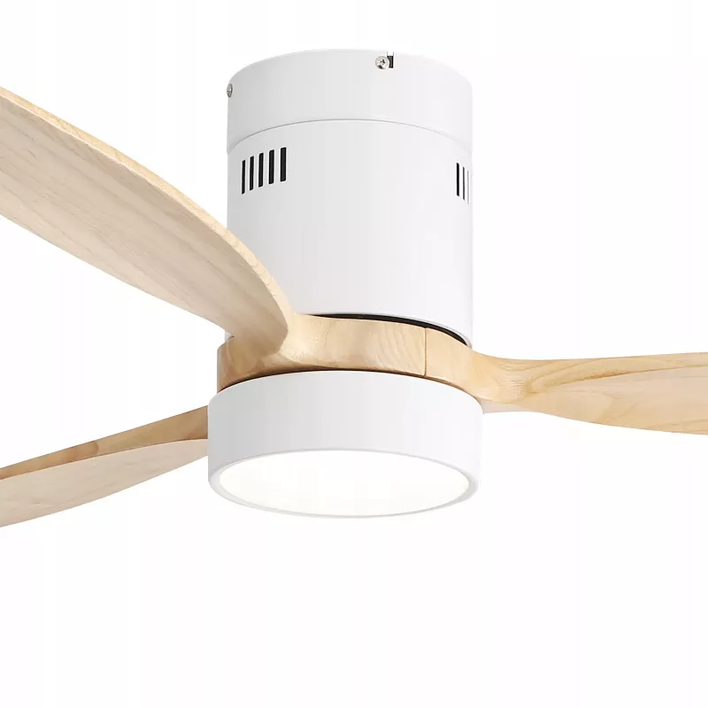 Extralink Nature Flow 52 Smart WiFi Deckenventilator mit Holzflügeln, Gleichstrommotor, LED-Licht, App-Steuerung, 132 cm