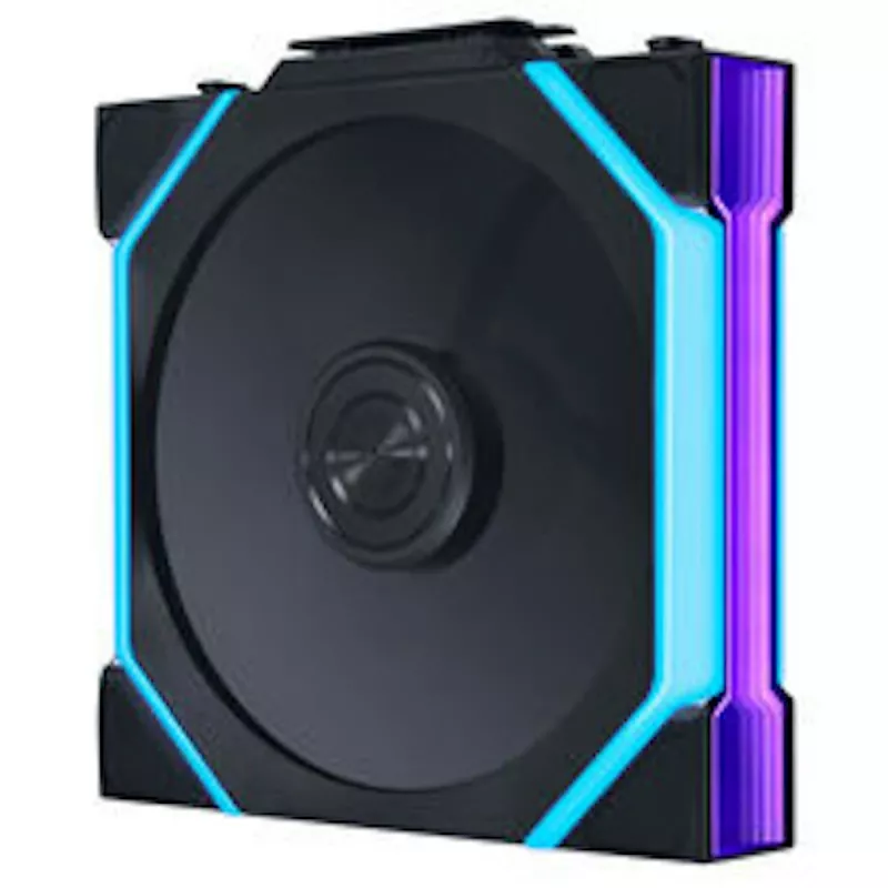 Lian Li UNI FAN SL FLEX Wireless ARGB Reverse Blade 120mm PWM Lüfter - 3er-Pack mit Controller, Schwarz