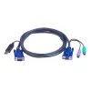 ATEN Intelligent KVM-Kabel 2L-5502UP - Tastatur, Video, Maus (KVM) Kombinationskabel