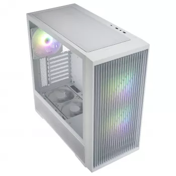 Fortron M330 Weißer Micro-ATX-Tower, gehärtetes Glas, 1x120mm Lüfter