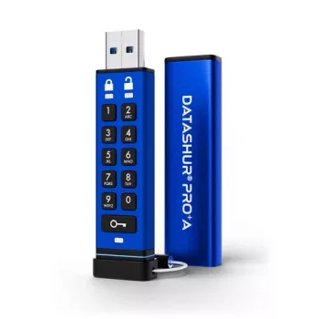 iStorage datAshur PRO+A USB 3.2 Gen 1 128GB Verschlüsselter USB-Stick mit PIN-Schutz, FIPS 140-3 Level 3, IP68, USB-C