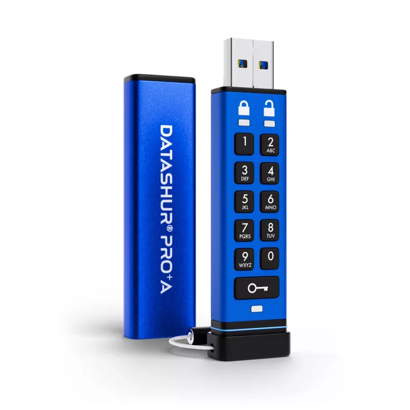 iStorage datAshur PRO+A USB 3.2 Gen 1 128GB Verschlüsselter USB-Stick mit PIN-Schutz, FIPS 140-3 Level 3, IP68, USB-C