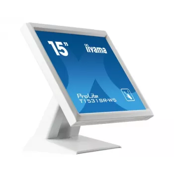 Iiyama ProLite T1531SR-W5 15 inch XGA 4:3 5-Draht-Resistiv-Touchscreen-LED-Monitor, Weiß