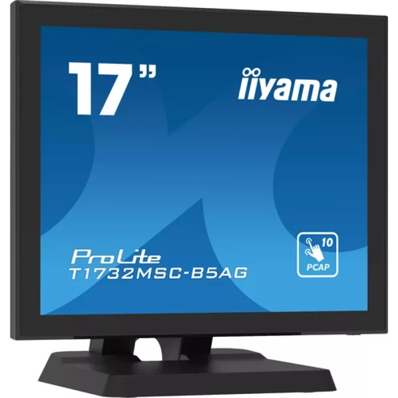 Iiyama ProLite T1732MSC-B5AG 17 Zoll Touchscreen LED-Monitor - 5:4 SXGA, projektiv kapazitiv, 10-Punkt-Multi-Touch, HDMI/DVI/VGA, USB, Lautsprecher, Schwarz