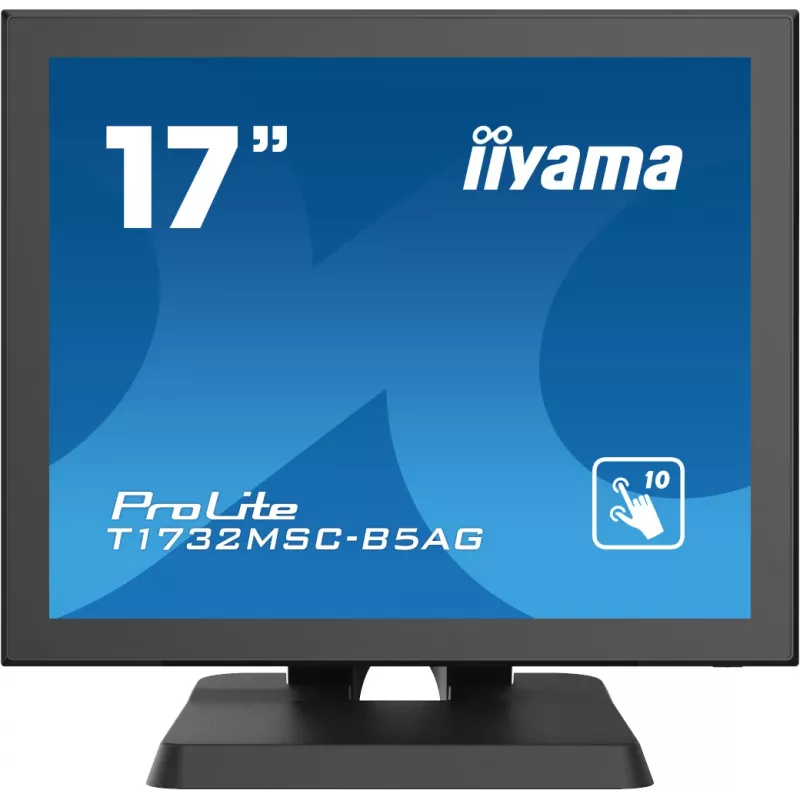 Iiyama ProLite T1732MSC-B5AG 17 Zoll Touchscreen LED-Monitor - 5:4 SXGA, projektiv kapazitiv, 10-Punkt-Multi-Touch, HDMI/DVI/VGA, USB, Lautsprecher, Schwarz