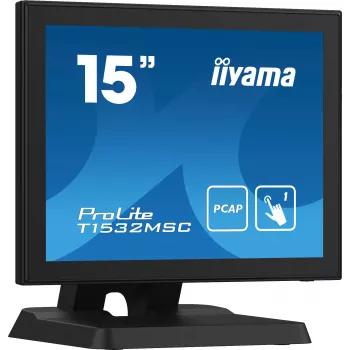 Iiyama ProLite T1532MSC-B5X 15 Zoll Projektiv-kapazitiver Touch-LED-Monitor - 1024x768 XGA, 10-Punkt, HDMI, DVI, VGA, USB, IP54-Front, 7H, Lautsprecher