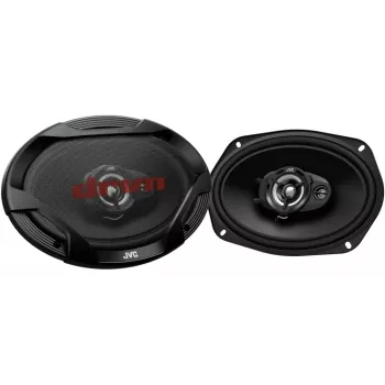 JVC CS-DR6932 6x9 Zoll 3-Wege Koaxial-Lautsprecher für Autos, 500W Peak, 70W RMS, Carbon-Mica-Tieftöner, PEI-Hochtöner, 4 Ohm