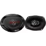 JVC CS-DR6932 6x9 Zoll 3-Wege Koaxial-Lautsprecher für Autos, 500W Peak, 70W RMS, Carbon-Mica-Tieftöner, PEI-Hochtöner, 4 Ohm
