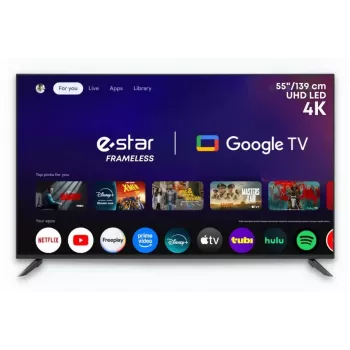 NO NAME LEDTV55A1T2 55-Zoll QLED 4K UHD Smart TV mit Dolby Vision IQ, HDR10+, Dolby Atmos, VIDAA U5.0, Alexa Built-in, rahmenloses Design, Game Mode