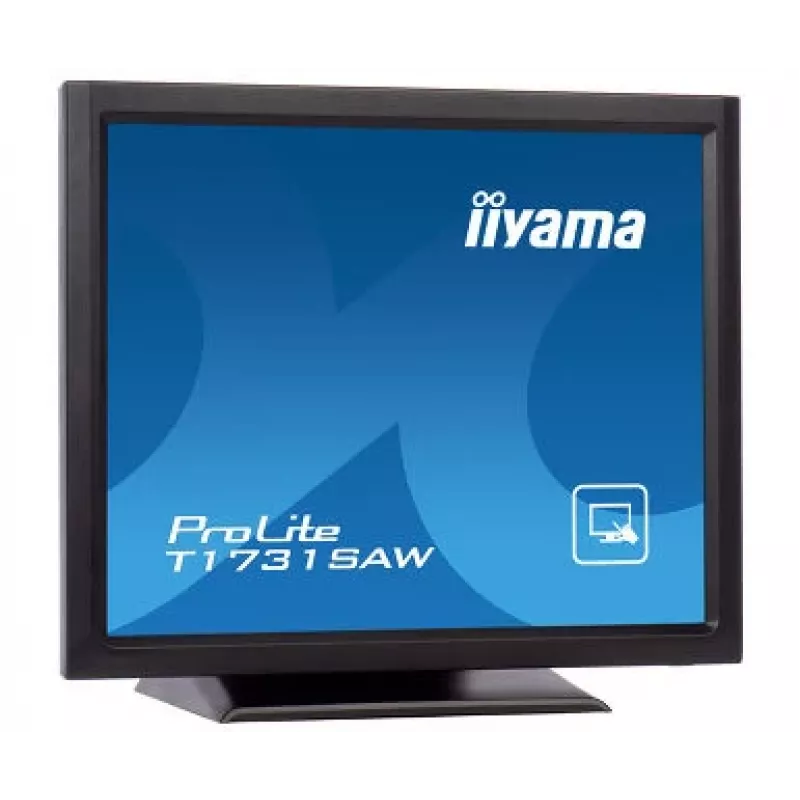 Iiyama ProLite T1731SAW-B5 17 Zoll LED-Touchscreen-Monitor - SXGA 1280x1024, TN, SAW, DVI/VGA, USB, Lautsprecher, Schwarz