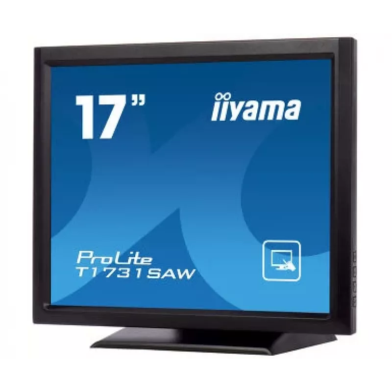Iiyama ProLite T1731SAW-B5 17 Zoll LED-Touchscreen-Monitor - SXGA 1280x1024, TN, SAW, DVI/VGA, USB, Lautsprecher, Schwarz
