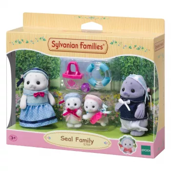 Sylvanian Families Robbenfamilie Figurenset - Glenn, Amanda & Baby Nicola mit Zubehör