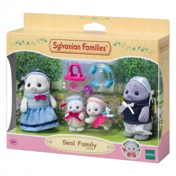 Sylvanian Families Robbenfamilie Figurenset - Glenn, Amanda & Baby Nicola mit Zubehör