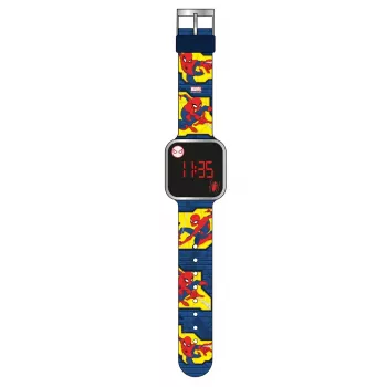 PULIO Spiderman LED Digital Kinderuhr - Rot/Blau