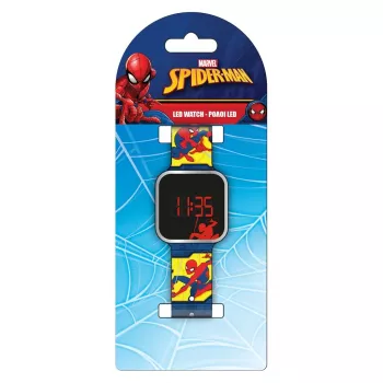 PULIO Spiderman LED Digital Kinderuhr - Rot/Blau