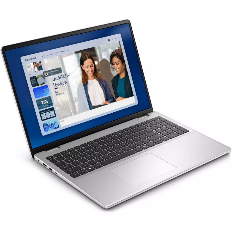 Dell 16 DC16256 Laptop - AMD Ryzen 5, 16GB RAM, 512GB SSD, 16 inch FHD+, Windows 11 Pro, Platin-Silber