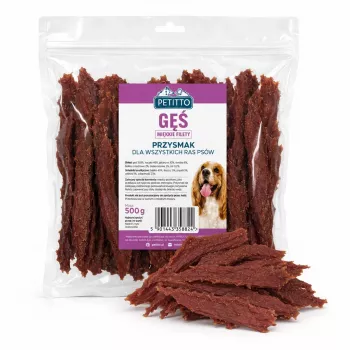 PETITTO Weiche Gänsefilets für Hunde 500g