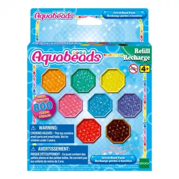 EPOCH Aquabeads Glitzerperlen Nachfüllset - 800 Perlen in 8 Farben
