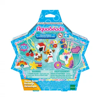 EPOCH Aquabeads Charm- und Anhänger-Set - Über 600 Perlen, 10+ Designs, wasseraktiviertes Bastelset für Kinder ab 4 Jahren