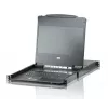 ATEN CL6708MW 19 Zoll Full HD DVI-D 8-Port Rack-Mount LCD KVM Konsole, 1U, Schwarz