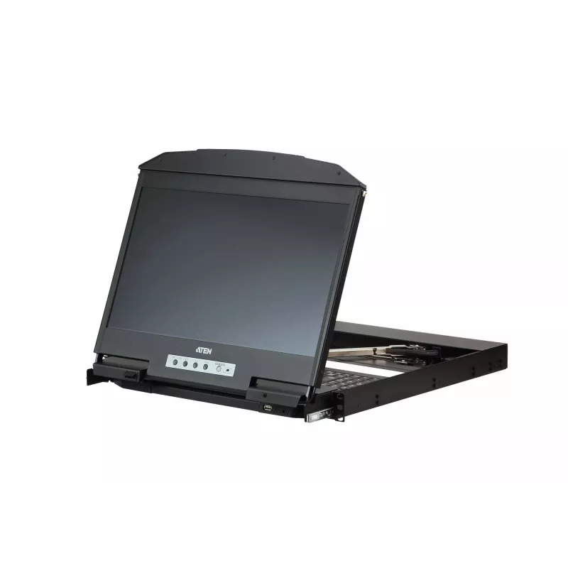 ATEN CL3800NW 18,5 Zoll Dual Rail LCD KVM Konsole - DVI, USB, 1U