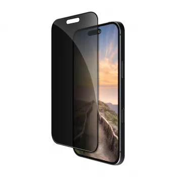 dbramante1928 Privacy Screen Protector für Apple iPhone 17 Pro Max - Gehärtetes Glas, 9H Härte, schwarzer Rahmen