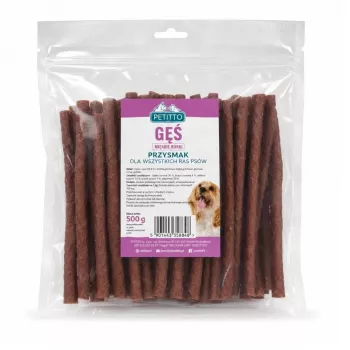 PETITTO Weiche Gänsestreifen Hundesnacks 500 g