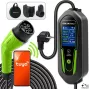 Qoltec Portable EV-Ladegerät Typ 2 auf Schuko 3,5 kW 16 A 5 m Kabel mit Wi-Fi und LCD