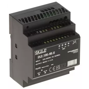 GLP Schaltnetzteil DL2-100-48-U | 100,8 W 48 V Hutschienen-Industrienetzteil