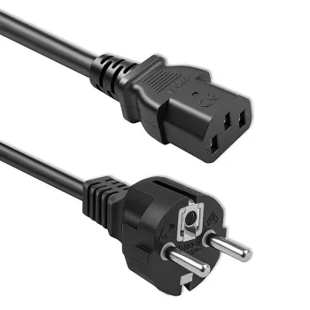 QOLTEC 54627 Schuko auf IEC C13 Netzkabel 3m 3x1mm² Schwarz