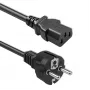 QOLTEC 54627 Schuko auf IEC C13 Netzkabel 3m 3x1mm² Schwarz