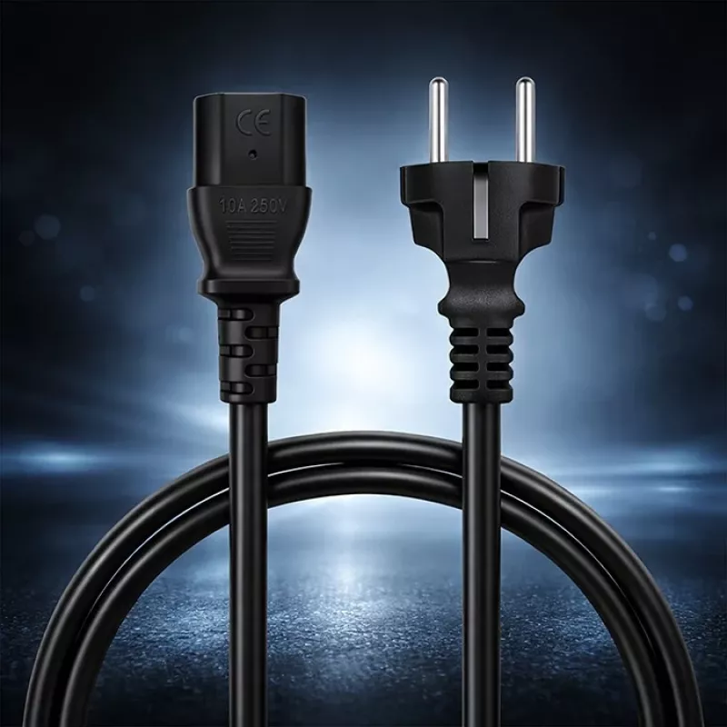 QOLTEC 54627 Schuko auf IEC C13 Netzkabel 3m 3x1mm² Schwarz