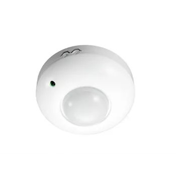 MACLEAN MCE19 Decken-PIR-Bewegungsmelder – 360°-Erfassung, 1200 W Glühlampenlast / 300 W LED-Last, einstellbare Zeit und Lux, Weiß