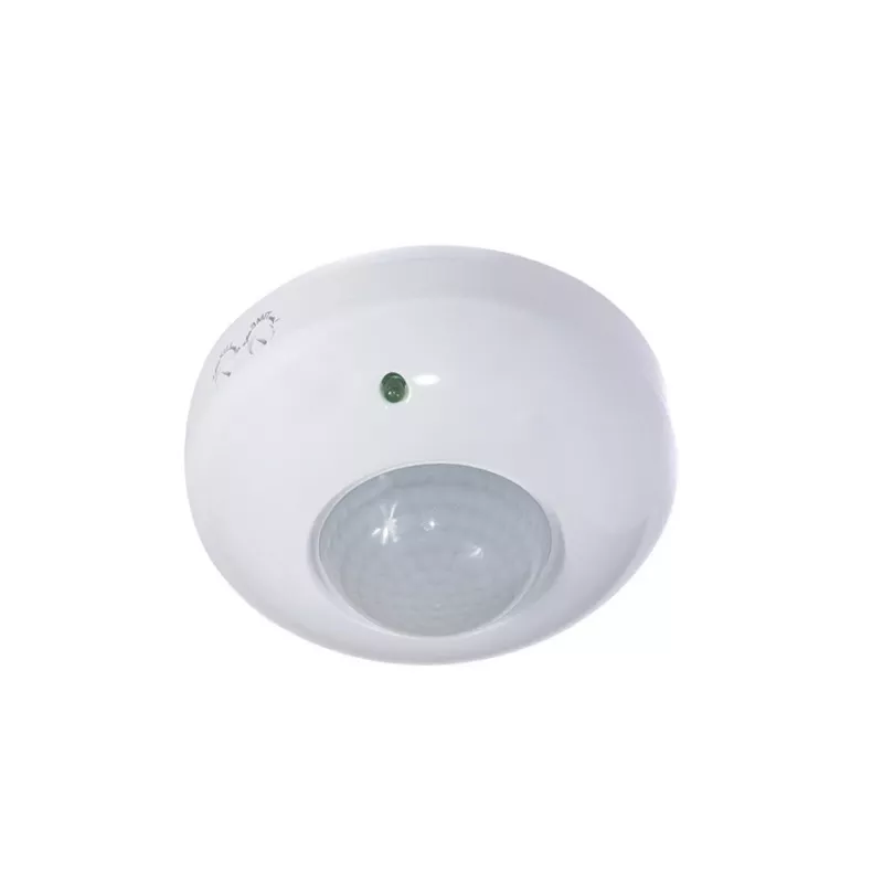 MACLEAN MCE19 Decken-PIR-Bewegungsmelder – 360°-Erfassung, 1200 W Glühlampenlast / 300 W LED-Last, einstellbare Zeit und Lux, Weiß
