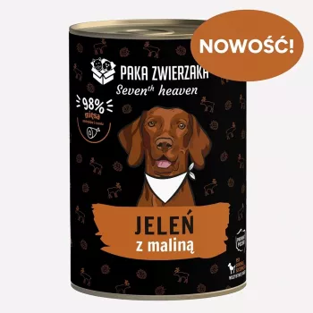 Paka Zwierzaka Seventh Heaven Hirsch mit Himbeere 400g Nassfutter für Hunde