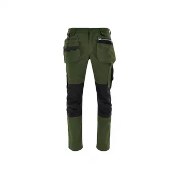NO NAME TROUSERS MONTER M Herren-Arbeitshose, 65% Polyester 35% Baumwolle, Schwarz/Grau, 9 Taschen, Knieschutztaschen, EN ISO 13688