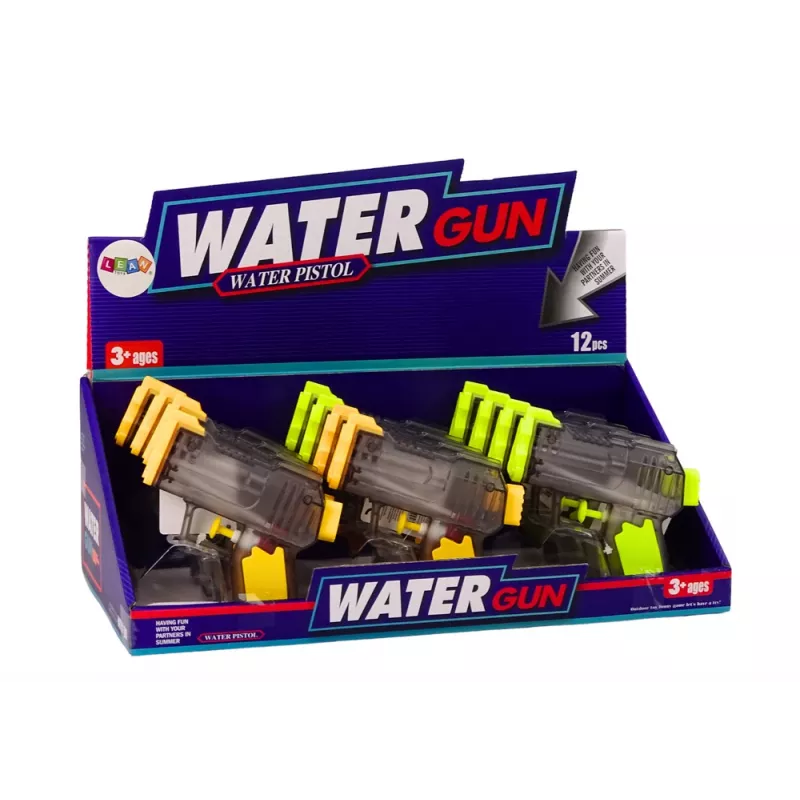 LEAN TOYS Kleine Wasserpistole Transparent Gelb Orange