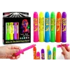 LEAN TOYS Gesichtsbemalungsset Neon Fluoreszierende Stifte 6 Stück