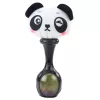 LEAN TOYS Rassel-Set mit weichen Bällen, Affen- und Panda-Motiven, 2 Stück