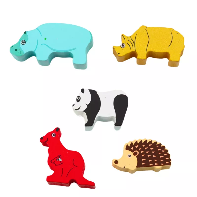 LEAN TOYS Balanced Animals Holzgeschicklichkeitsspiel 13-teilig
