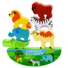 LEAN TOYS Balanced Animals Holzgeschicklichkeitsspiel 13-teilig