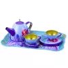 LEAN TOYS Kinder Metall Teeservice mit Tassen, Kanne und Tablett Meerjungfrau