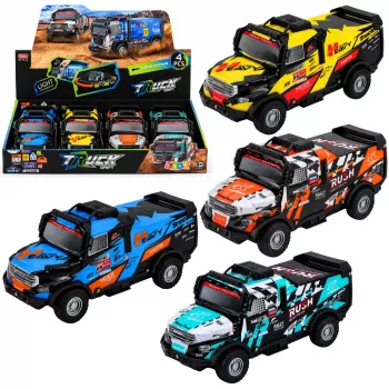 LEAN TOYS Offroad-Fahrzeug mit Reibungsantrieb, beleuchteter Karosserie und Geräuschen