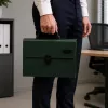 LEAN Ordner-Organizer für Dokumente, 13 Fächer, Grün, A4, Halter